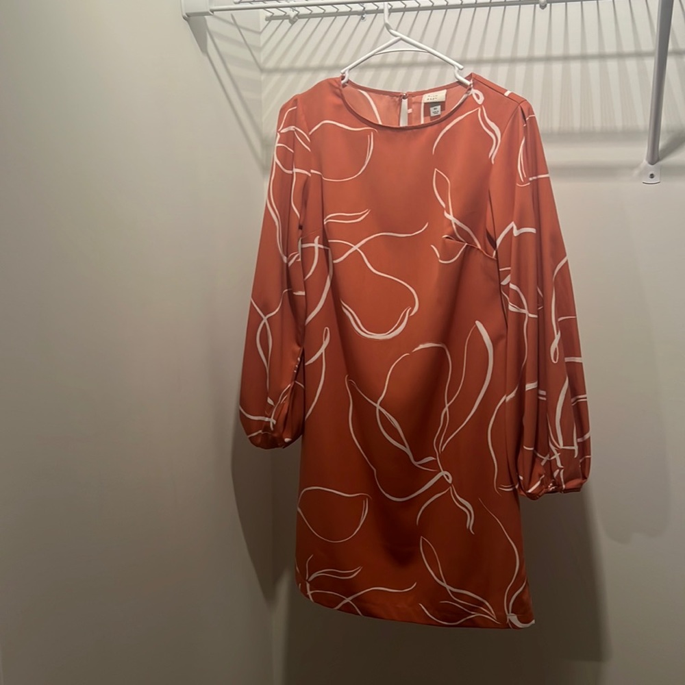 Dress with oversized sleeves